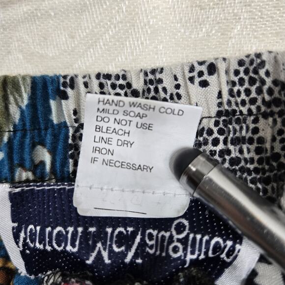 Norton MCNaughton Pleated Midi Maxi Skirt 12 Multicolor Mixed Print Pull On Boho - Picture 8 of 11